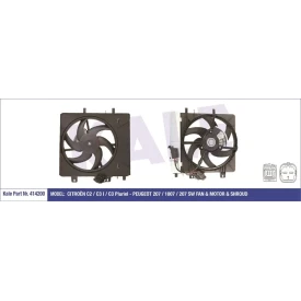 FAN MOTORU + DAVLUMBAZ CITROËN C2 C3 I C3 PLURIEL