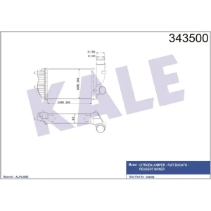 INTERCOOLER TURBO RADYATÖRÜ PEUGEOT BOXER JUMPER DUCATO 295×202X62 AL-PL-BRZ
