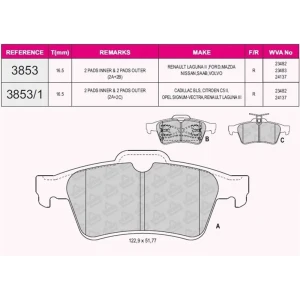 FREN BALATASI ARKA MEGANE - LAGUNA II - FORD FOCUS - FORD CONNECT 00- 23482