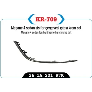 SİS FAR ÇERÇEVESI KAPAĞI ÇITASI KROM SOL MEGANE IV SEDAN MODEL
