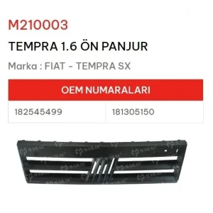 ÖN PANJUR DIŞ TEMPRA