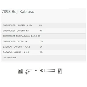 BOBIN + BUJI KABLOSU SETI LACETTI 1.4 16V