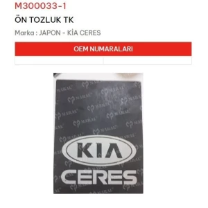 ÖN TOZLUK TK KİA CERES