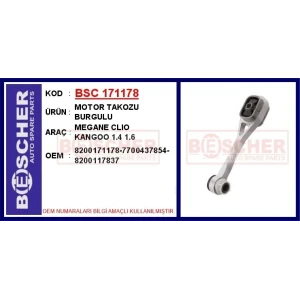 MOTOR TAKOZU BURGULU MEGANE CLİO KANGOO 1.4 1.6