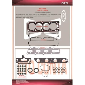 ÜST KAPAK CONTASI KEÇELI OPEL 2.0 86