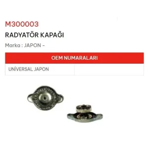 RADYATÖR KAPAĞI UNİVERSAL JAPON