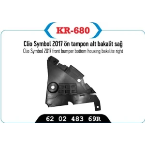 ÖN TAMPON ALT BAKALİT SAĞ RENAULT CLİO SYMBOL 2017