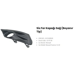 SİS FAR ÇERÇEVESI KAPAĞI SAĞ BOYANIR TIP FLUENCE 261520541R