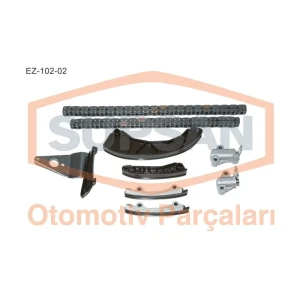 ZİNCİR SETİ HYUNDAİ ACCENT ERA - GETZ 1.5 CRDİ 16V ENG.(D4FA) BİR ÖNCEKİ 8 PARÇALIK SETE İLAVATEN PİMSİZ TİP ÜST GERGİ EKLENDİ. (Y.M.)