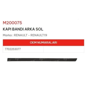 KAPI BANDI ARKA SOL R19