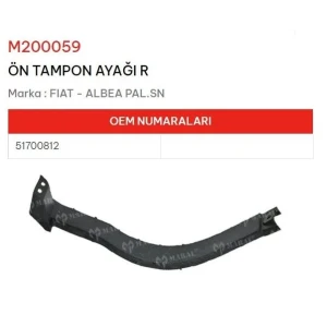 TAMPON BAGLANTI AYAGI ÖN SAĞ PALIO YM