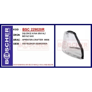 DIŞ DİKİZ AYNA SİNYALİ BEYAZ SAĞ SPRİNTER-CRAFTER W906