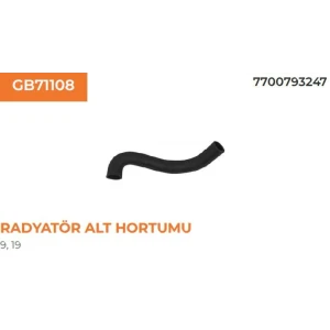 RADYATÖR ALT HORTUMU KLİMALI(RN19 1.4)