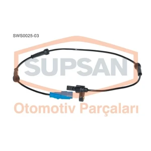 ABS SENSÖRÜ PEUGEOT 206 206+ 1.4İ (TU3JP) 1.4HDİ (DV4TD) 1.4 16V (ET3J4) 1.6 16V (TU5JP4) 1.9D (DW8) 2.0HDİ (DW10TD) 2.0 16V (EW10J4) ARKA AKS SAĞ/SOL KAMPANALI