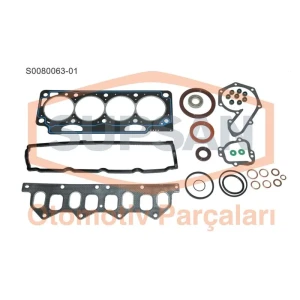 MOTOR TAKIM CONTA RENAULT LAGUNA 1.8 8V (1993) (EN G. F3P) - 2.0 8V (1993) (ENG. F3R) KEÇELİ, SİLİNDİR KAPAK CONTALI