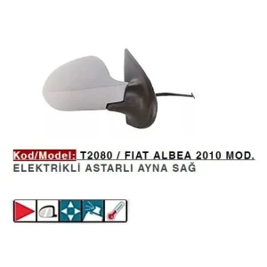 DIŞ DİKİZ AYNASI SAĞ ELEKTRİKLİ ASTARLI ALBEA II