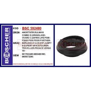 AMORTİSÖR RULMANI BERLINGO-C4-C5-DS 7-3008-308-308 SW-5008-508-508 SW-PARTNER-RIFTER