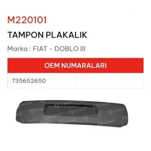 ARKA PLAKALIK BAGAJ KAPLAMASI DOBLO III TEK KAPI