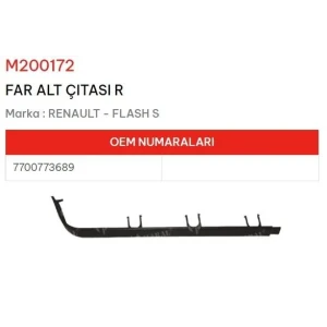 FAR ALT ÇITASI SAĞ FLASH S