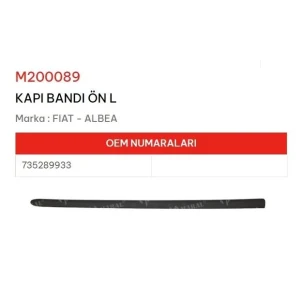 KAPI BANDI ÖN SOL ALBEA