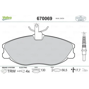 FREN BALATASI ÖN 406 2.0 2.1 TD <<00 E.K VALEO598069