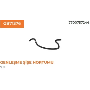 R9RADYATÖR YEDEK SU DEPO HORTUMU 7700757244