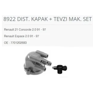 DİSTRİBÜTÖR KAPAĞI TEVZI MAKARASI R21 CONCORDE ESPACE 2.0 91>97