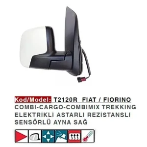 DIŞ DİKİZ AYNASI SAĞ ELEKTRİKLİ ASTARLI FIORINO