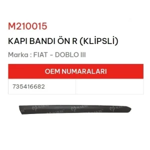 KAPI BANDI ÖN SAĞ DOBLO III KLIPSLI
