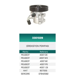 DİREKSİYON POMPASI HİDROLİK BERLINGO 1.9 HDI 96-- 114mm .PARTNER 1.9 HDI 96-- 114mm.PARTNER 1.9 98-03 114mm HATTAT-HEMA