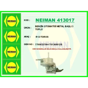 BENZİN OTOMATİĞİ METAL BAŞLI 3 TÜPLÜ R12-TOROS