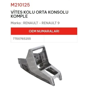 VITES KOLU ORTA KONSOLU KOMPLE R9