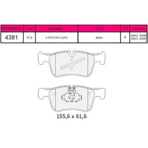 FREN BALATASI ÖN BMW SERİE 1 ÖN DİSK BALATASI 2011- 24912 - 24913 - 25506 - 25507