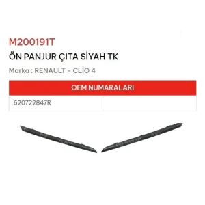 PANJUR ÇITASI ÖN ÜST SAĞ SOL KAŞI CLIO IV KROMLU