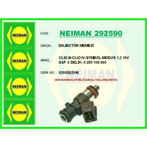 ENJEKTÖR MEMESİ- CLIO III-CLIO IV-SYMBOL-MODUS 1.2 16V D4F 4 DELİK- 0 280 158 046