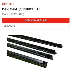 KAPI CAM İÇ SIYIRICI FİTİL DKŞ