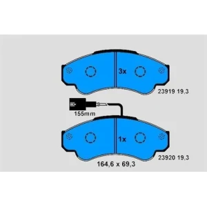 FREN BALATASI ÖN FİŞLİ DUCATO 02/06 BOXER 02/06 JUMPER 02/06 B.Y TİP 1800 KG