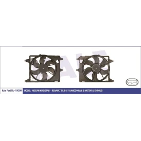 FAN MOTORU DAVLUMBAZLI CLIO II KANGOO 320W 380MM