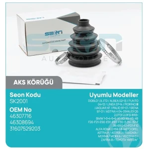 AKS KÖRÜĞÜ DIŞ DOBLO 1.9 JTD ALBEA 02-13 PUNTO 04-12 LİNEA 07-14 FİORİNO III JAGUAR XF PALİO 97-01 SİENA 97-01 ASTRA H 04-09 AUDİ Q5 2.0TDİ 2.0FSİ 8RB- BMW YARIS