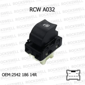 CAM AÇMA ANAHTARI ON SAĞ TEKLİ CLİO IV TRAFİC II CAPTUR KANGOO SANDERO LODGY DUSTER 6 PİN BEYAZ IŞIKLI WHİTE LİGHT