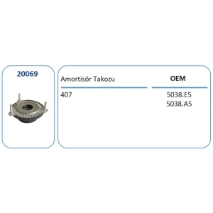 AMORTİSÖR TABLASI TAKOZU PEUGEOT 407