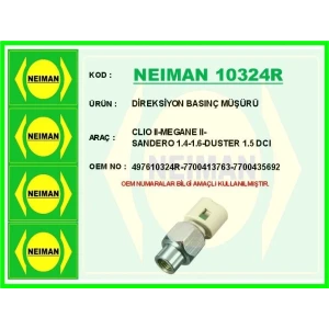 DİREKSİYON BASINÇ MÜŞÜRÜ CLIO II-MEGANE II-SANDERO 1.4-1.6-DUSTER 1.5 DCI