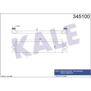 INTERCOOLER TURBO RADYATÖRÜ MASTER II III MOVANO 2.5 DCI AL-PL-BRZ 738×175.3X40