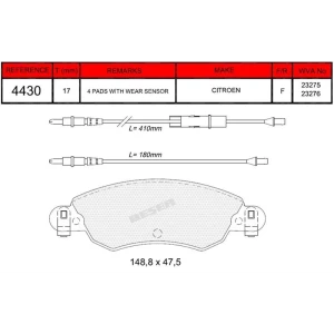 FREN BALATASI ÖN CITROEN C5 01- 23275-23276