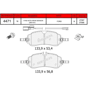 FREN BALATASI ARKA YENİ FORD CUSTOM - TRANSIT V710E 2023- ARKA DİSK BALATASI 23- 2706727068