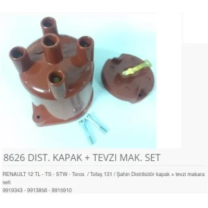 DİSTRİBÜTÖR KAPAĞI + TEVZI MAKARASI SETI M131 DKS