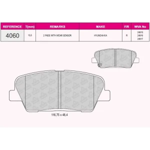 FREN BALATASI ARKA HYUNDAI SANTA FÉ 2004-2020 / HYUNDAI GRAND SANTA FÉ 2013-2020 /KIA BORREGO 2007-2020 / KIA SORENTO 2009-2020 2004-