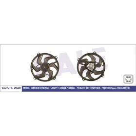 FAN MOTORU PARTNER II BERLINGO III XSARA PICASSO 1.6 HDI AC 460W 385MM