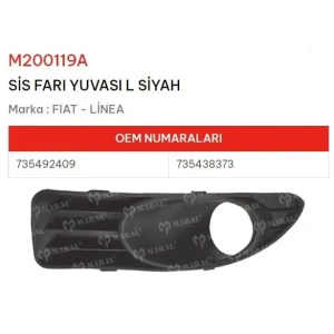 SİS FARI YUVASI SOL SİYAH LİNEA