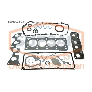 MOTOR TAKIM CONTA RENAULT MEGANE, CLİO SYMBOL 1.4 - 1.6 8V / R19 1.4İ - DACİA SOLENZA (ENG. K7M-K7J) KEÇELİ, SİLİNDİR KAPAK CONTALI
